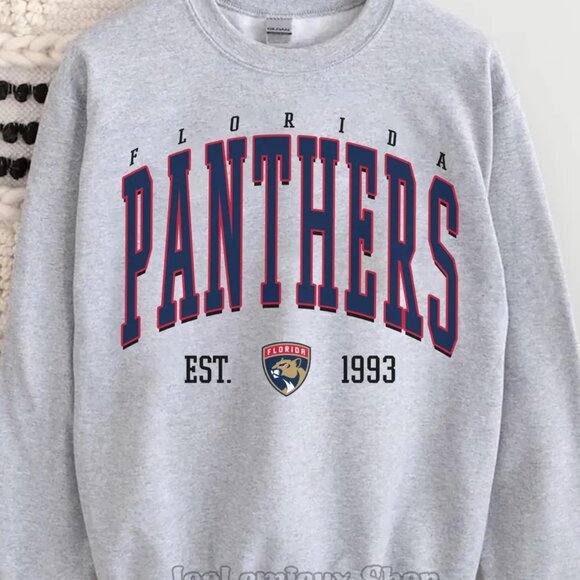 Florida Panthers Ice Hockey Shirt Sweatshirt Retro 1993 Florida Panthers Sweater - Picture 1 of 3
